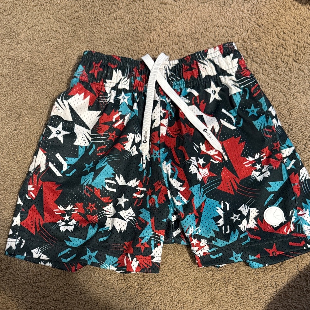 Ethika Red and Blue Star Pattern Shorts